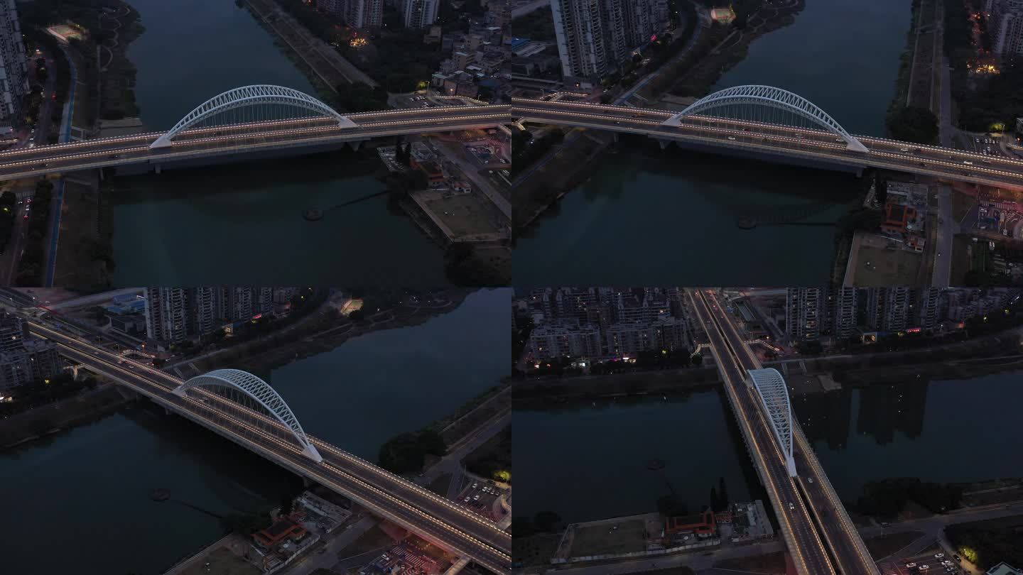 从化大桥夜景航拍