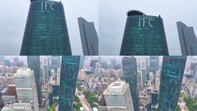 广州花城广场ifc国际金融中心航拍写字楼