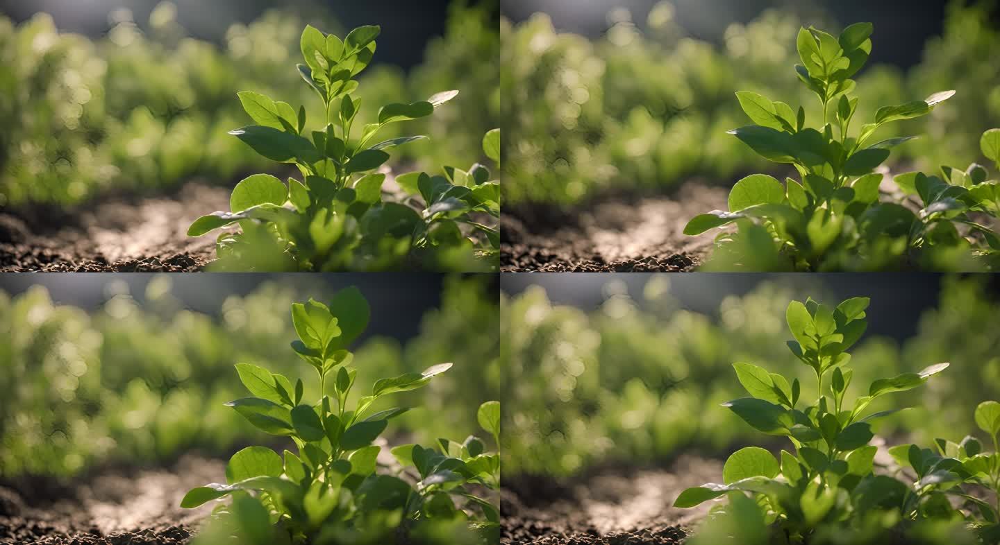 小草植物特写草地植被绿色花草顽强生命力