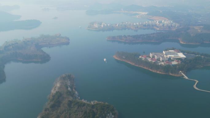 绵阳仙海湖航拍