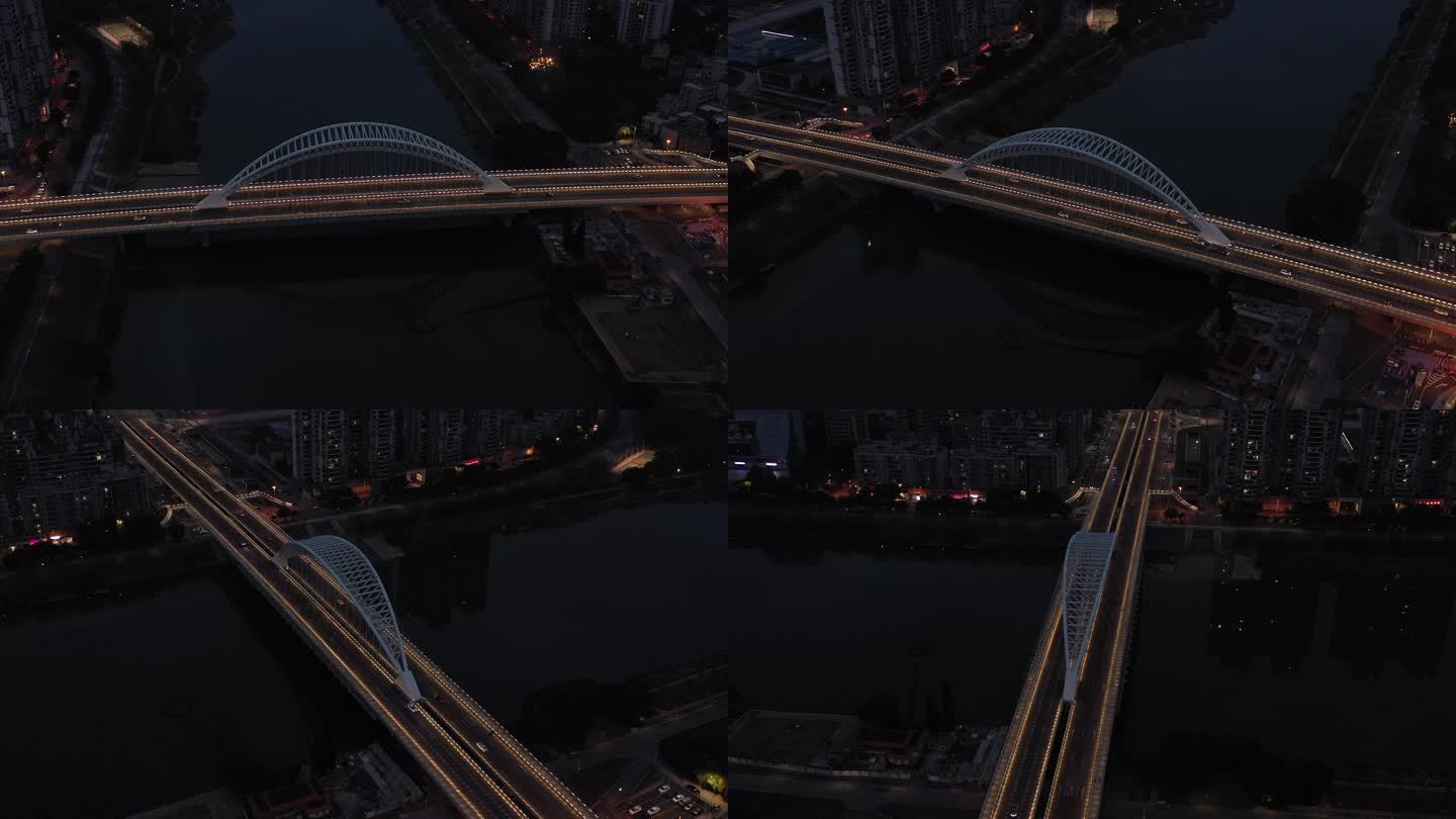 从化大桥夜景航拍