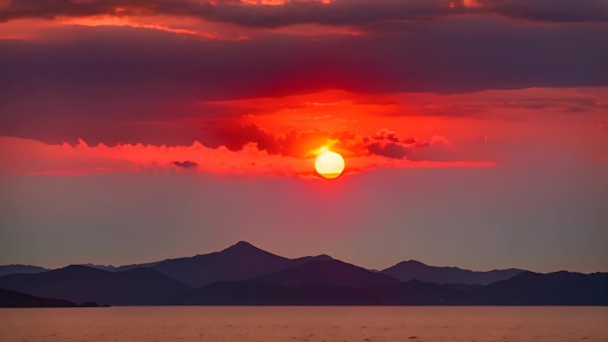 日出日落夕阳晚霞