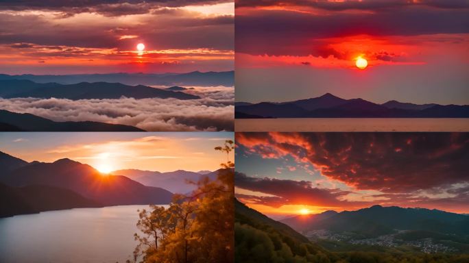 日出日落夕阳晚霞