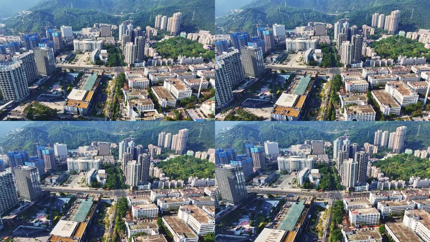 深圳城市建筑马路风景航拍