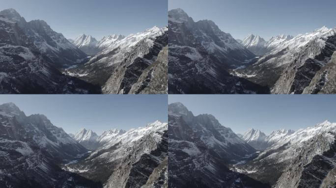 巍峨雪山Dlog灰片素材