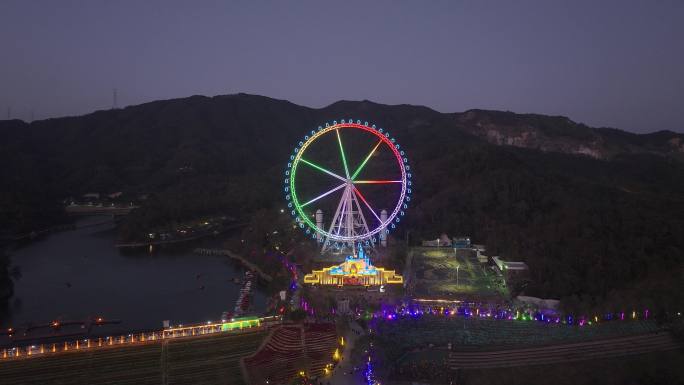 望天湖景区夜景