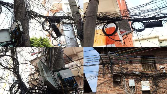 乱拉电线 网线 偷电  危险 安全隐患