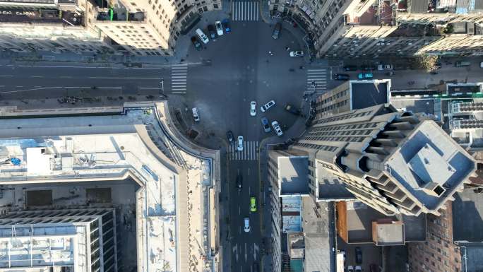 福州路江西中路路口航拍