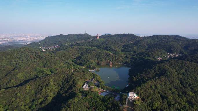 佛山南海西樵山天湖公园 航拍