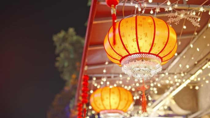 灯笼红灯笼过年春节新年氛围