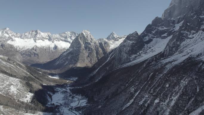 航拍雪山Dlog灰片