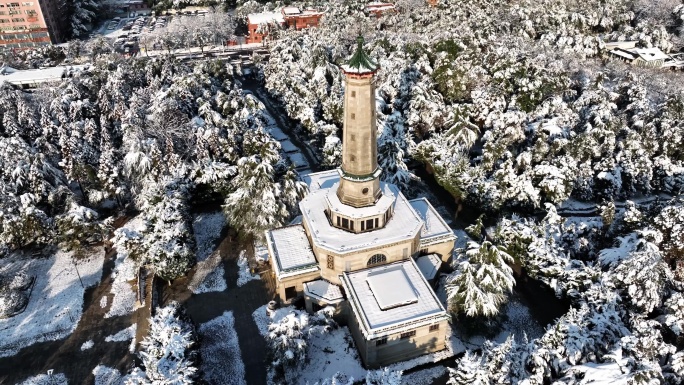 长沙烈士公园雪景