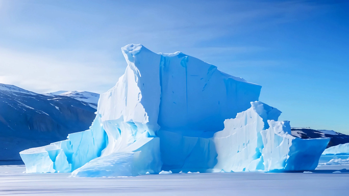 蓝色北极冰川冰岛