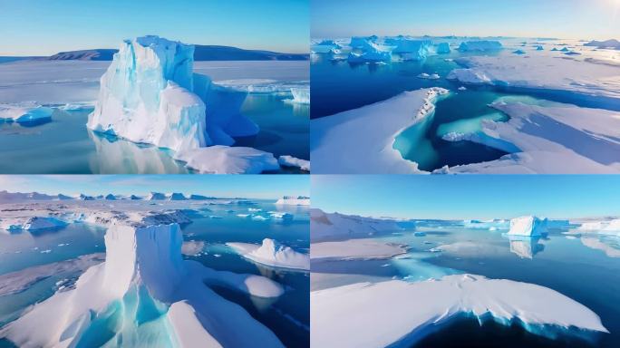 蓝色北极冰川冰岛