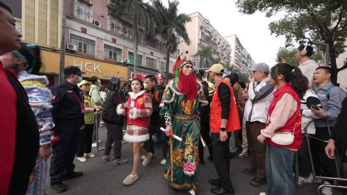 广东潮汕英歌舞汇演巡游