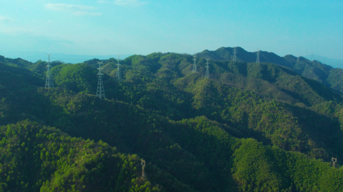 广东阳江阳春森林绿美建设航拍4k