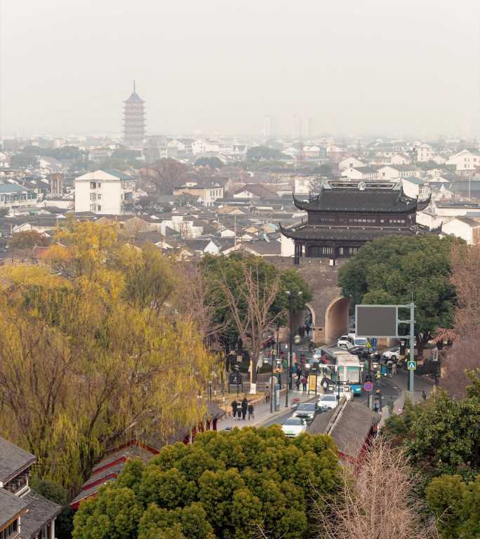 苏州阊门北寺塔亮灯延时