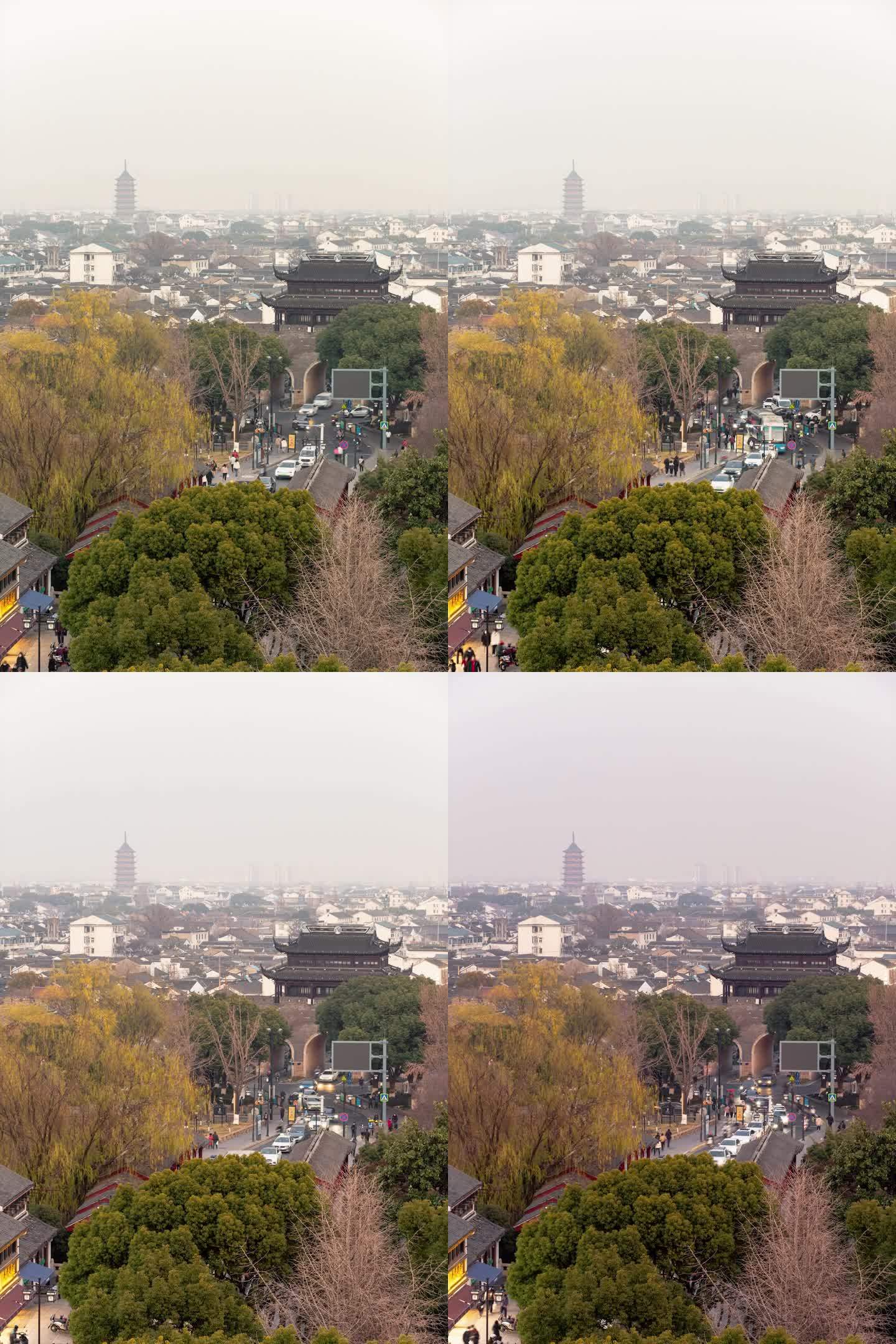 苏州阊门北寺塔亮灯延时