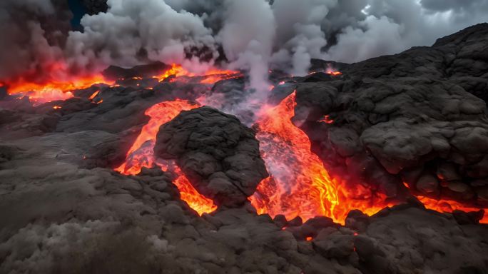 火山爆发 熔岩 岩浆