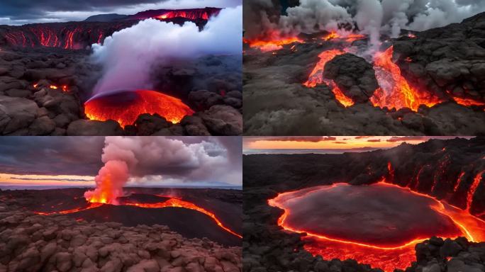 火山爆发 熔岩 岩浆