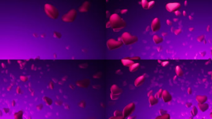 浪漫紫色爱心背景01