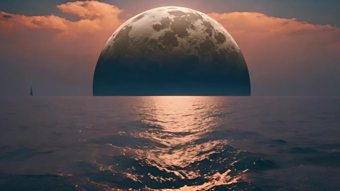 意象型-海面月亮3