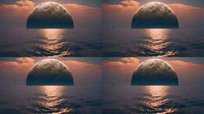 意象型-海面月亮3