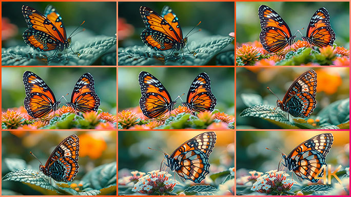 唯美蝴蝶动画合集影片 和谐绿色和谐生态
