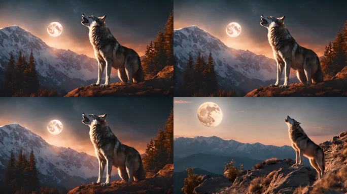 狼嚎和圆月