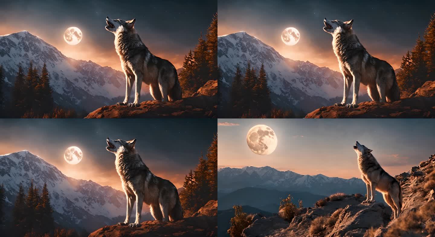 狼嚎和圆月
