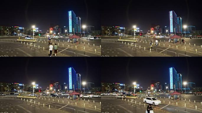延时摄影深圳宝安西乡大道与前进路路口夜景