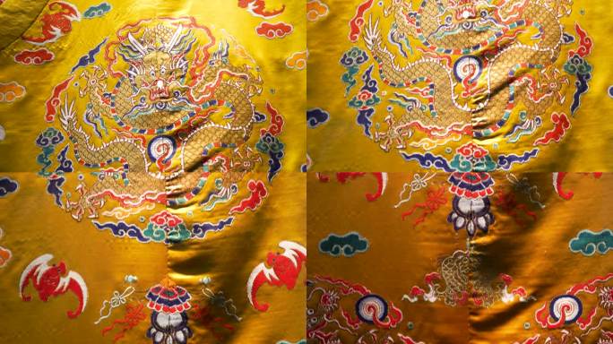 中国古代皇帝龙袍的展示，龙文化龙元素