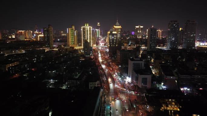 济南经七路夜景