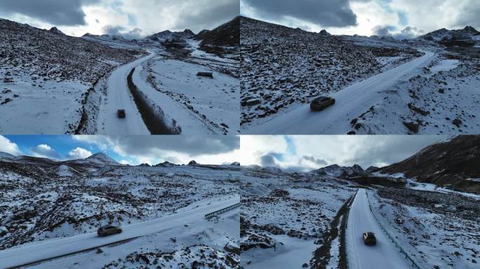 扎瓦拉垭口积雪暗冰路段1