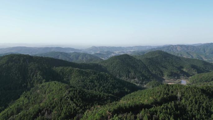 连绵起伏山川山谷航拍