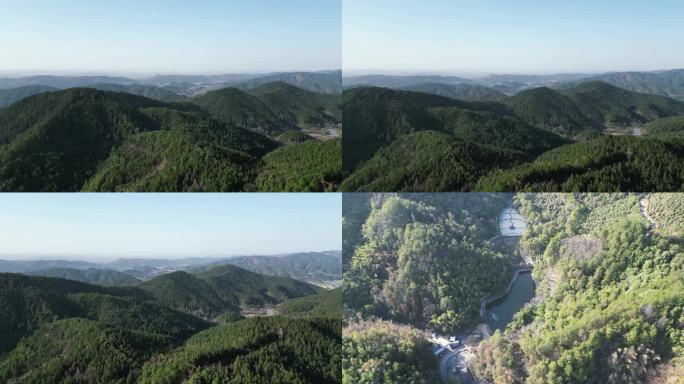 连绵起伏山川山谷航拍