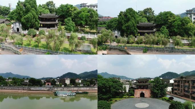 旅游景区湖南洪江芙蓉路4A景区航拍