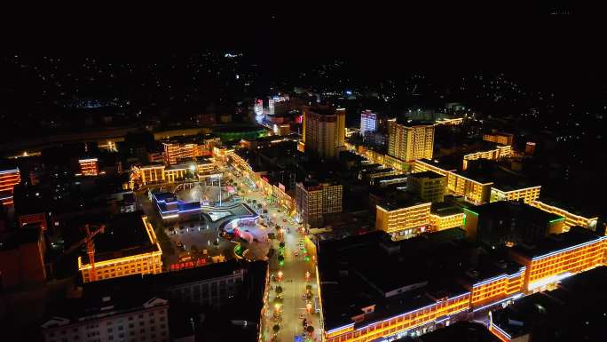 四川省甘孜藏族自治州巴塘县夜景