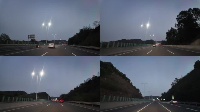 行车记录深圳外环高速往龙岗经过清林出口