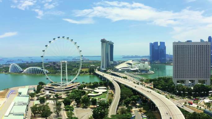 新加坡航拍东南亚金融中心新加坡城市宣传片
