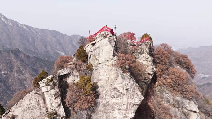 航拍陕西西安翠华山美丽风景