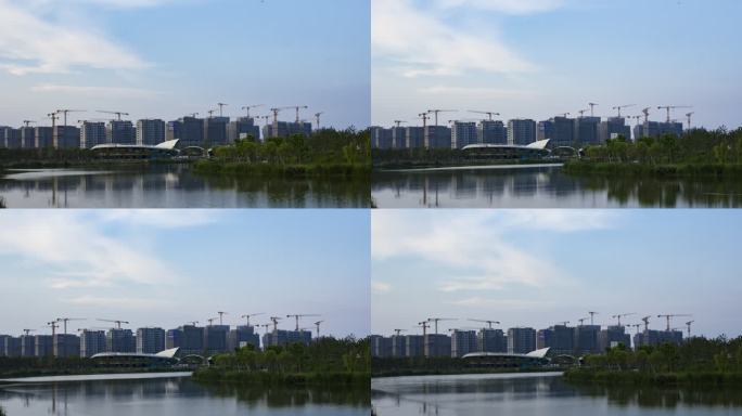 上海临港天空之境海绵公园延时摄影