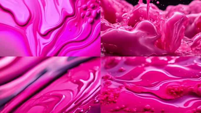 粉色流体视觉艺术视频