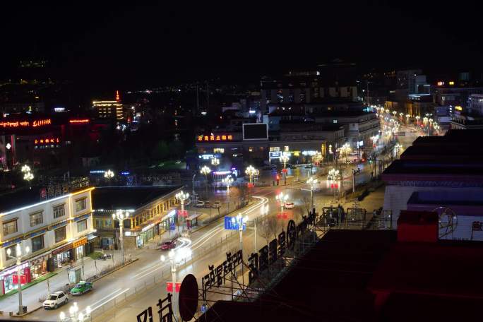 玉树夜景延时