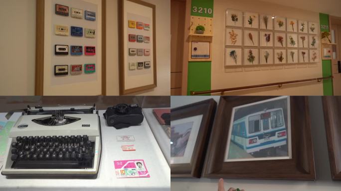 养老院内景老年记忆室内空镜