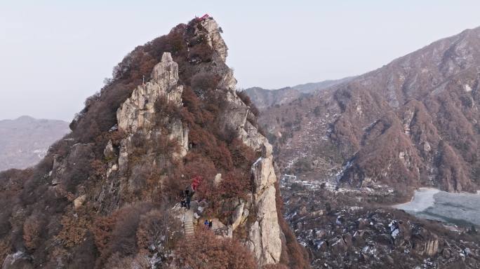 冬季西安翠华山航拍风景