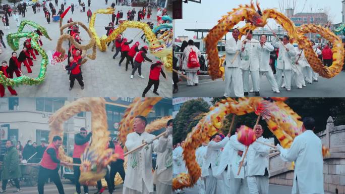 4K春节舞龙 中国龙 元宵节