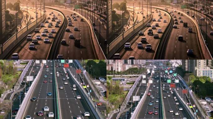 城市交通高速道路车流
