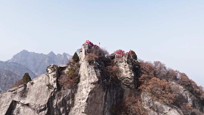 航拍陕西西安翠华山美丽风景