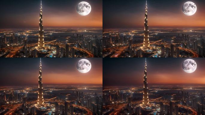 迪拜和圆月